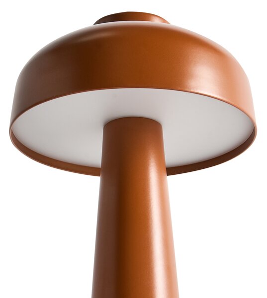 Stolná LED lampa hnedá bezdrôtová železná s tienidlom do interiéru moderné osvetlenie