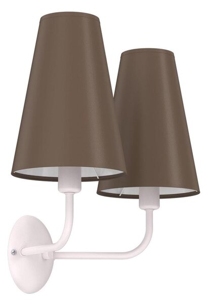 Nástenné svietidlo TORTOLA 2xE14/15W/230V hnedé/krémové