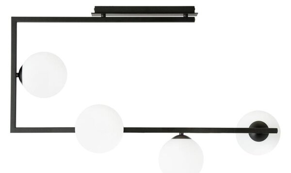 Luster na tyči SOMA 4xE14/10W/230V čierna/biela