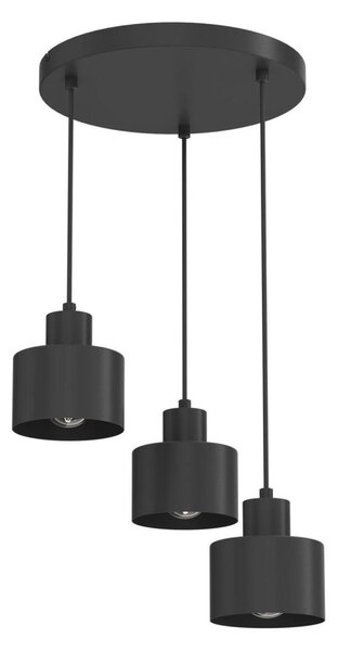 Luster na lanku PARKLA 3xE27/15W/230V čierny