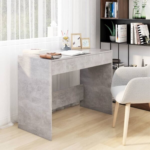 Maison Exclusive - písací stôl betónovo sivý 101x50x76,5 cm drevený materiál