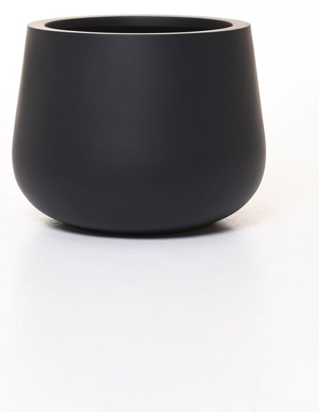Kvetináč GIRAR, sklolaminát, výška 27 cm, antracit