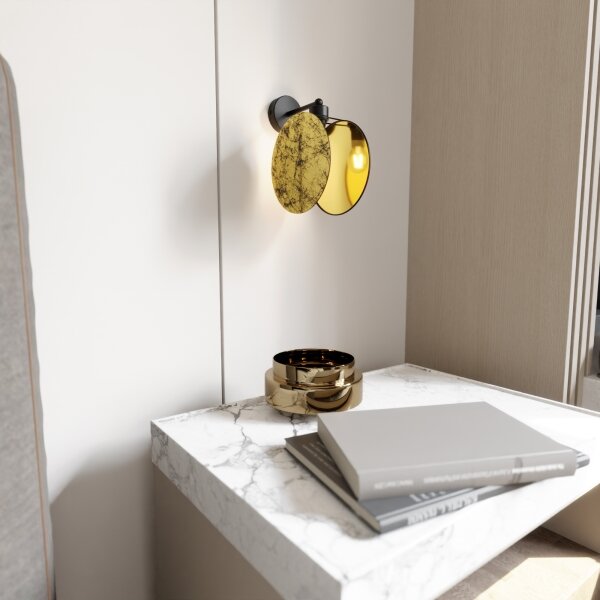 Nástenná lampa MOTIF 1xE27/15W/230V zlatá