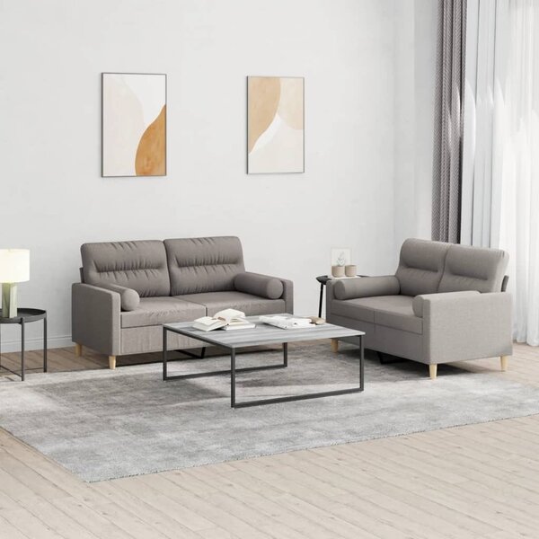 Maison Exclusive – 2-dielna sedacia súprava s vankúmi, látka v odtieni taupe