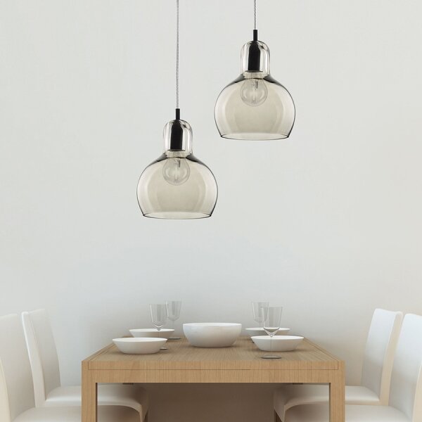 Luster na lanku MANGO 1xE27/60W/230V šedá