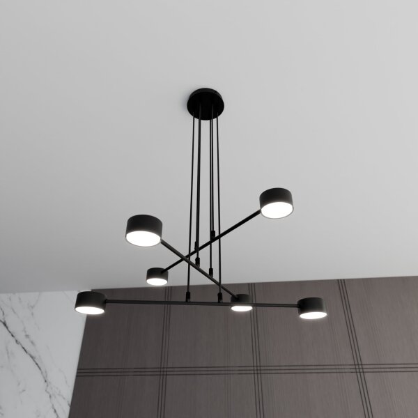 Luster na lanku MODUS 6xGX53/10W/230V čierna