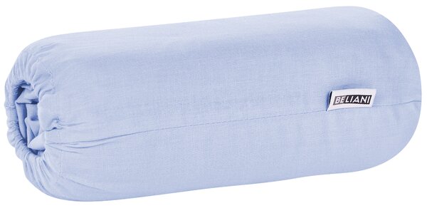 Napínacie prestieradlo svetlomodré bavlnené 90 x 200 cm elastické okraje klasická posteľná plachta textílie do spálne