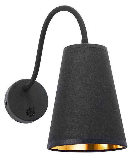 Nástenná lampa WIRE 1xE27/15W/230V čierna/zlatá