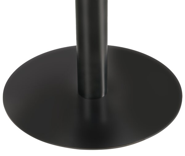 Záhradný bistro stolík tmavohnedá a čierna okrúhly 60 x 60 cm vysoká kovová podnož rustikálny moderný