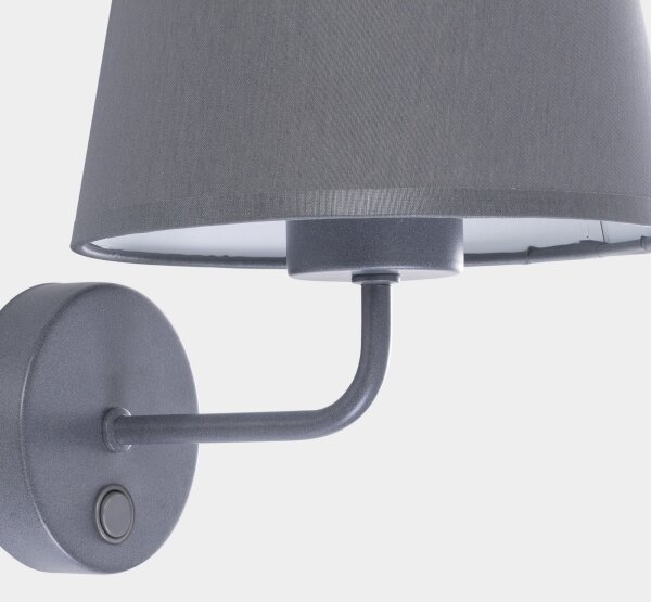 Nástenná lampa MAJA 1xE27/15W/230V šedá