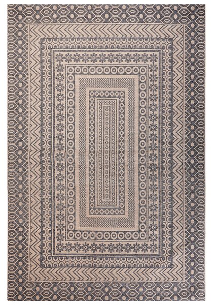 Koberec béžový a sivý juta vlna 200 x 300 cm moderný geometrický vzor mäkký povrch bytový doplnok