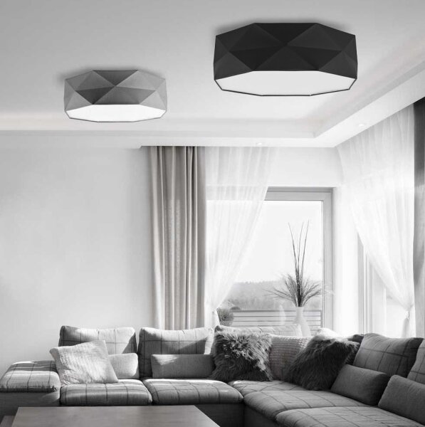 Stropné svietidlo KANTOOR 4xE27/60W/230V čierna