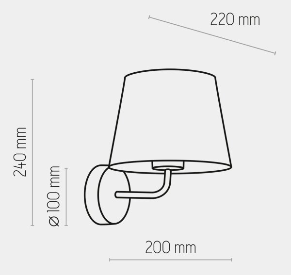 Nástenná lampa MAJA 1xE27/15W/230V šedá