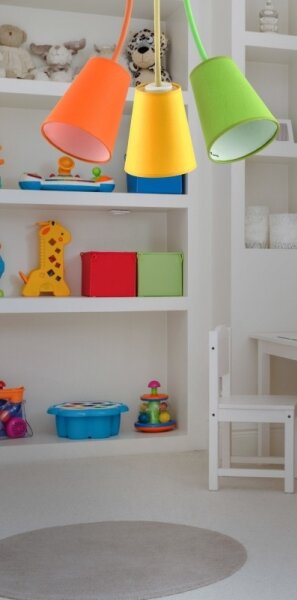 Luster na tyči WIRE COLOUR 3xE27/60W/230V