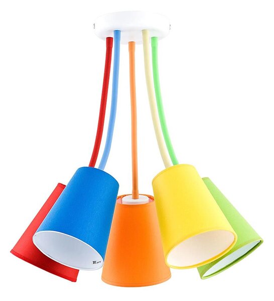 Luster na tyči WIRE COLOUR 5xE27/60W/230V