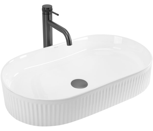 Umývadlo na dosku Rea Vanda 60 cm biele