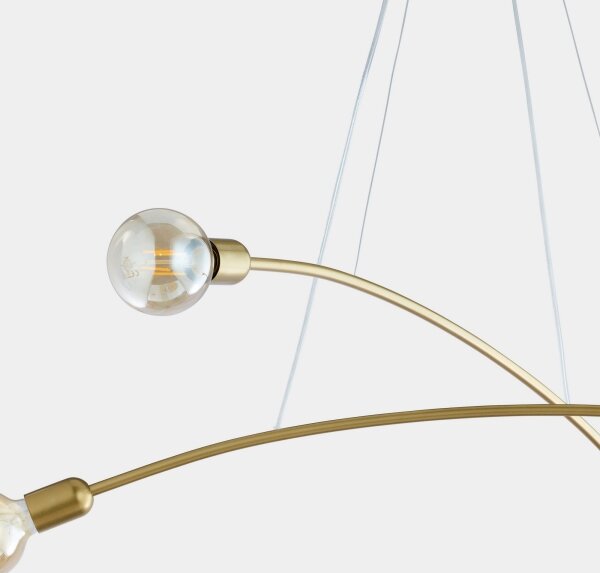 Luster na lanku HELIX 4xE27/60W/230V gold
