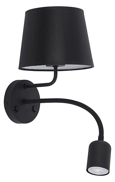 Nástenná lampa MAJA 1xE27/15W/230V + 1xGU10/10W/230V čierna