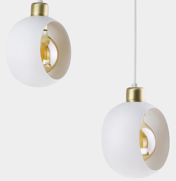 Luster na lanku CYKLOP 3xE27/60W/230V biela