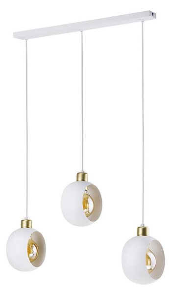 Luster na lanku CYKLOP 3xE27/60W/230V biela