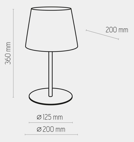 Stolná lampa MAJA 1xE27/15W/230V biela