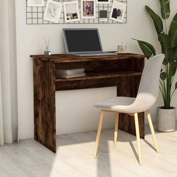 Maison Exclusive - písací stôl z dymového dubu 90x50x74 cm drevený materiál