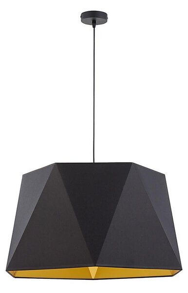 Luster na lanku IVO 1xE27/25W/230V čierna/zlatá