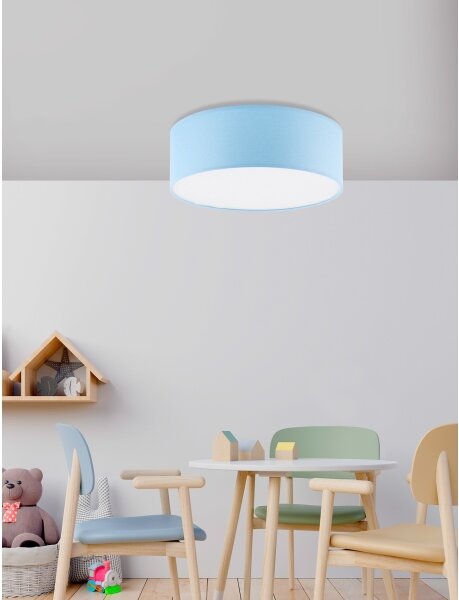 Detské stropné svietidlo RONDO KIDS 4xE27/15W/230V modrá