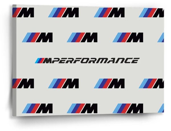 Sablio Obraz MPERFORMANCE biely vzor - 90x60 cm