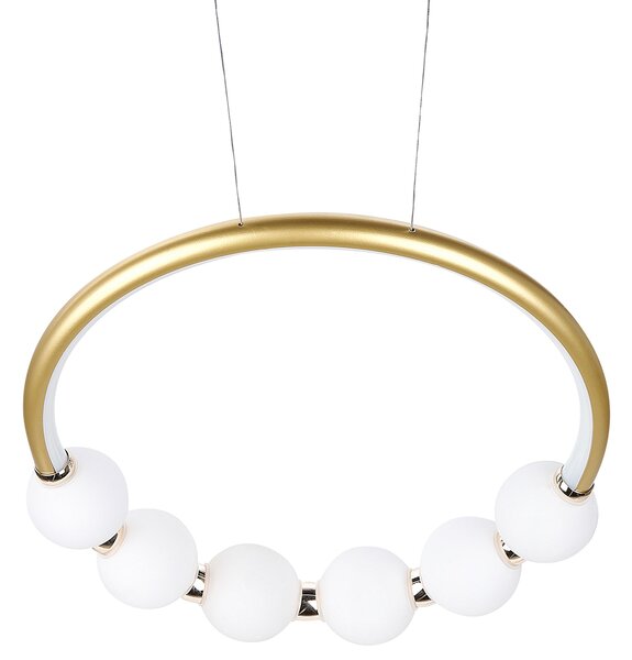 Závesná lampa Zlaté hliníkové integrované LED svetlo Novinka okrúhleho tvaru Závesné moderné osvetlenie Glamour