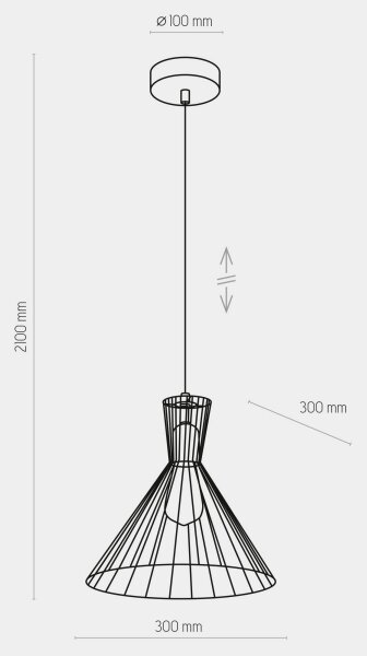 Luster na lanku SAHARA 1xE27/60W/230V
