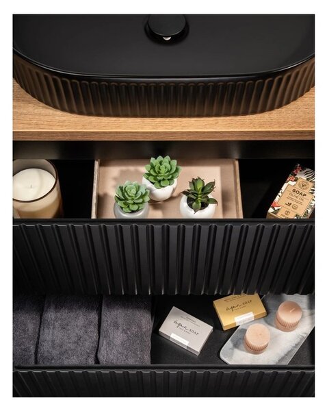 Comad Umývadlová skrinka Nova Black D2 82-60-2S čierna
