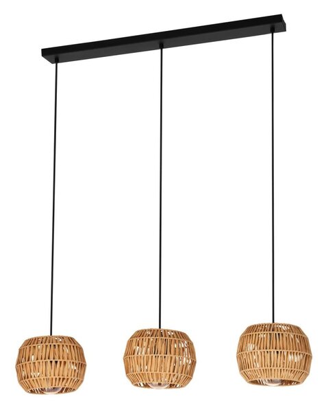Eglo 44144 - Luster na lanku SHELDON 3xE27/40W/230V hnedá
