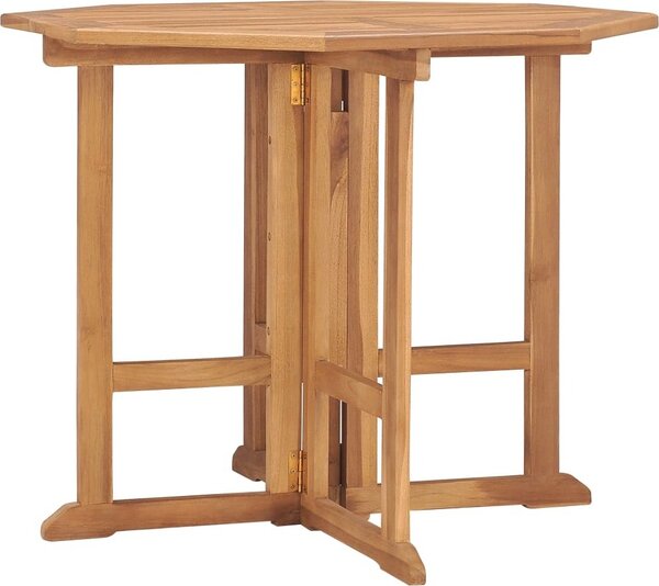 Maison Exclusive - Skladací záhradný jedálenský stôl 90x90x75 cm tíkový masív
