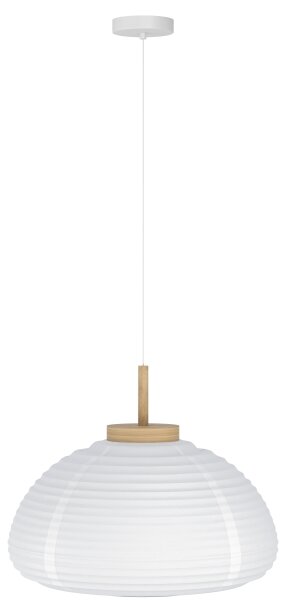 Eglo 44064 - Závesný luster SUMMERHILL na lane 1xE27/40W/230V pr. 40 cm biela/béžová