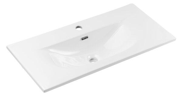 Comad Závesná skrinka Nova Black Sky3 so zápustným umývadlom 80 cm biela/čierna