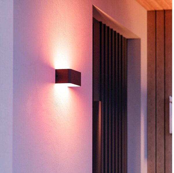 Eglo 901956 - LED RGBW stmievateľné vonkajšie nástenné svietidlo SANIA-Z LED/10W/230V IP55 čierne