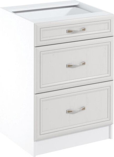 Kondela Dolná kuchynská skrinka Sicilia D60S3 - biela / sosna Andersen