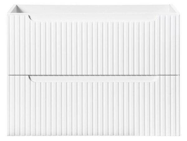 Comad Závesná skrinka pod umývadlo Nova White I s doskou 80 cm biela/dub coast evoke