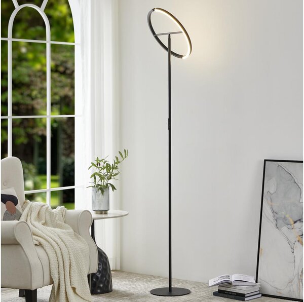 Eglo 901972 - LED stmievateľná stojacia lampa CASTELPOTO 2xLED/8,8W/230V čierna