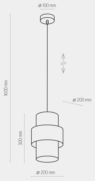 Luster na lanku CALISTO 1xE27/15W/230V zlatá/čierna