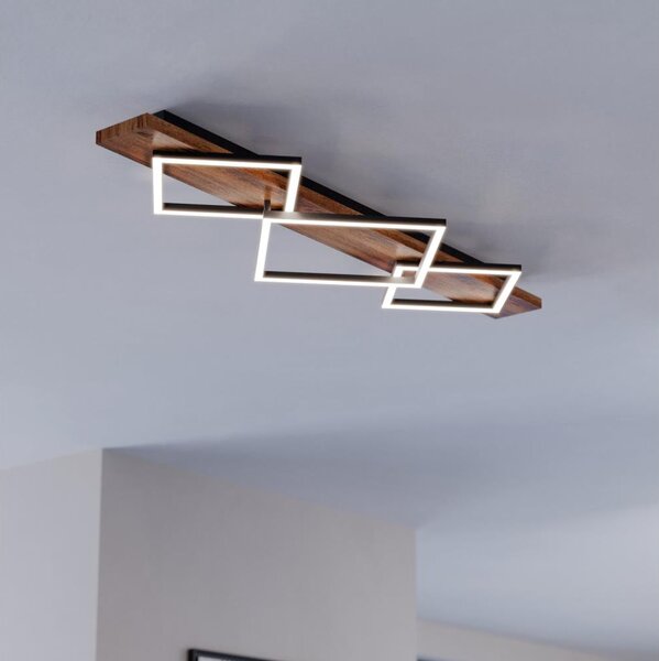 Eglo 901936 - LED stropné svietidlo BOYA 2xLED/13W/230V + LED/16W čierna/hnedá