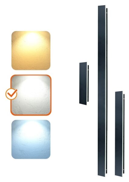 LED vonkajšie nástenné svietidlo MIRANA LED/12W/230V 4000K IP44 60 cm čierna