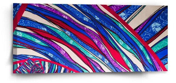 Sablio Obraz Pruhovaný motív 2 - 110x50 cm