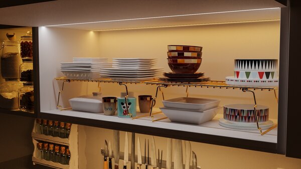 Kalune Design Univerzálny kovový stojan DOLAP zlatý