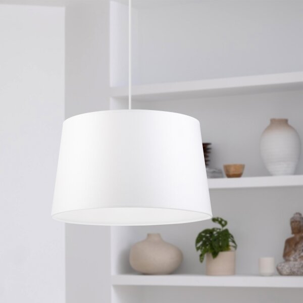 Luster na lanku AIDA 1xE27/60W/230V priemer 35 cm dub/biela
