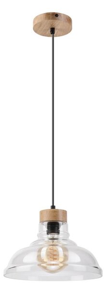 Závesný luster na lanku SINGLE 1xE27/60W/230V pr. 28 cm dub