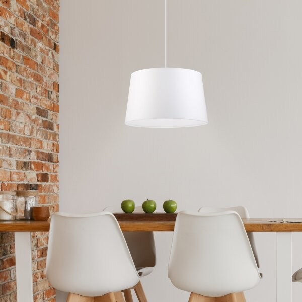 Luster na lanku AIDA 1xE27/60W/230V priemer 35 cm dub/biela