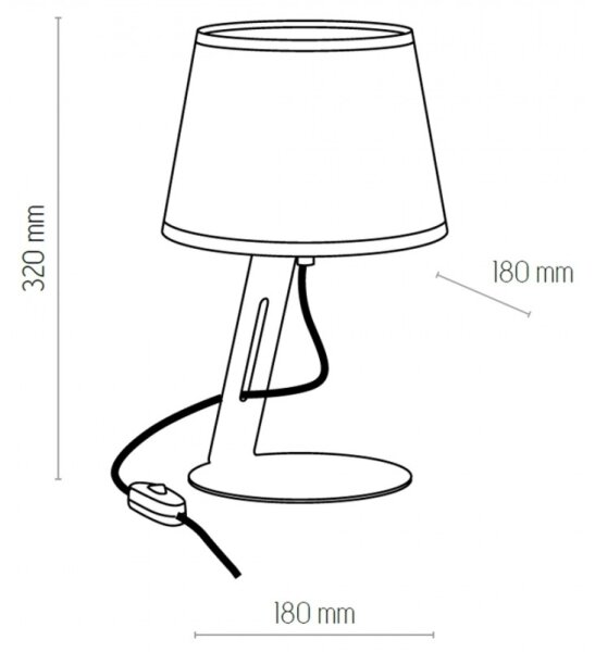 Stolná lampa GRACIA 1xE27/60W/230V biela