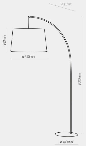 Stojacia lampa HANG 1xE27/25W/230V čierna